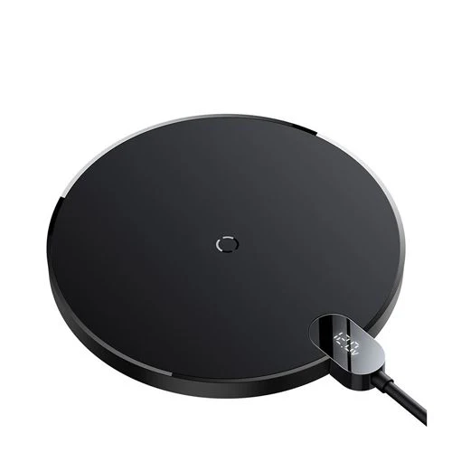Carregador Qi Wireless com Ecrã LED Baseus Gen 2 - Preto - Image 3