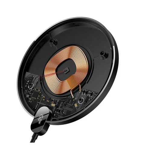Carregador Qi Wireless com Ecrã LED Baseus Gen 2 - Preto - Image 5