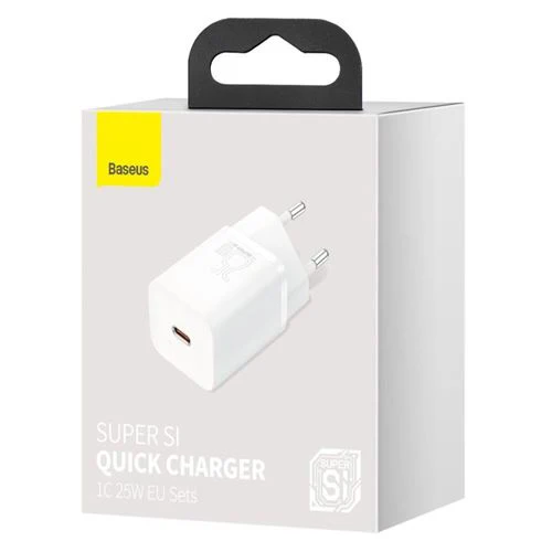 Carregador Rápido USB-C Baseus Super SI 25W - Branco - Image 4