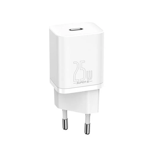 Carregador Rápido USB-C Baseus Super SI 25W + Cabo USB-C 1m - Branco - Image 2