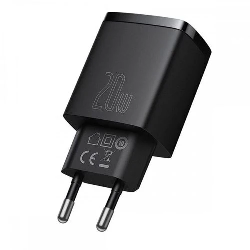 Carregador Rápido USB+USB-C com Power Delivery 20W - Preto - Image 2