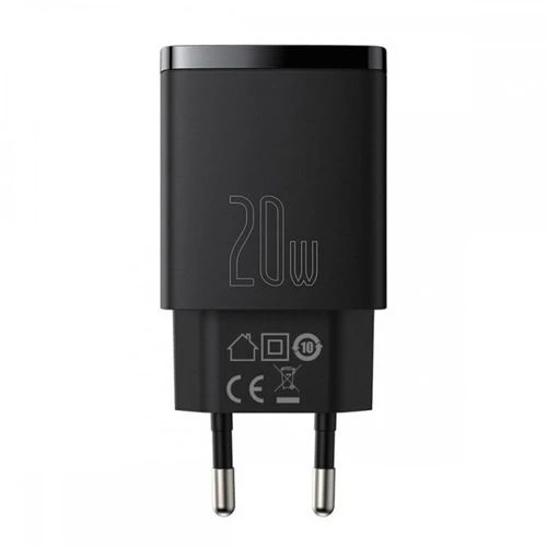 Carregador Rápido USB+USB-C com Power Delivery 20W - Preto - Image 5