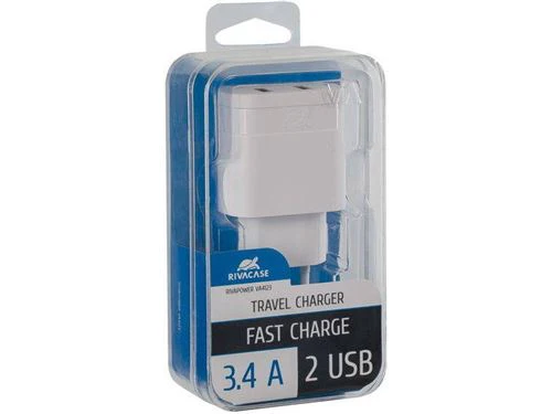 Carregador Rivacase 2USB 3.4A Branco - Image 2