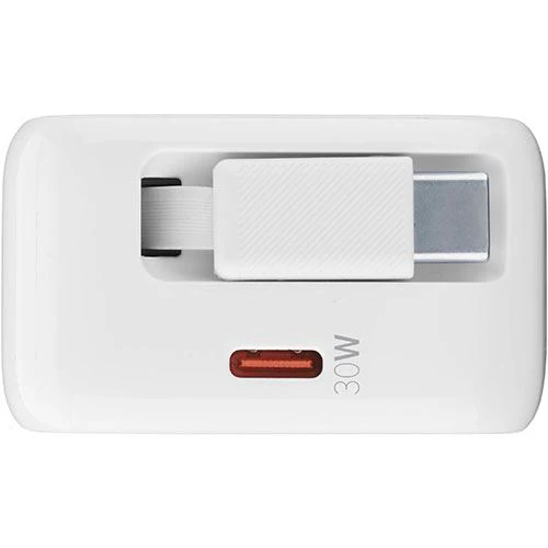 Carregador USB-C com Cabo Retrátil Cellularline - 30W - Branco - Image 3