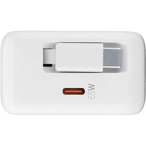 Carregador USB-C com Cabo Retrátil Cellularline - 65W - Branco - Image 3