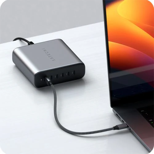 Carregador USB-C Satechi ST-C200GM-EU 6-Portas PD GaN - 200W - Cinzento - Image 5