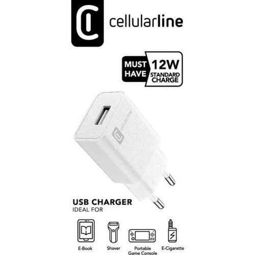 Carregador USB Cellularline 12W - Branco - Image 2