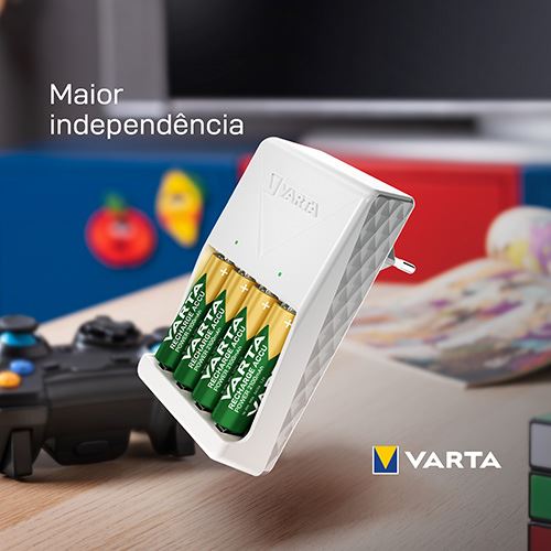 Carregador Varta Plug Charger AA/AAA + 4x Pilhas AA 2100mAh - Image 5