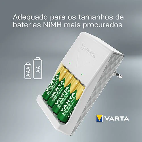 Carregador Varta Plug Charger AA/AAA + 4x Pilhas AA 2100mAh - Image 6