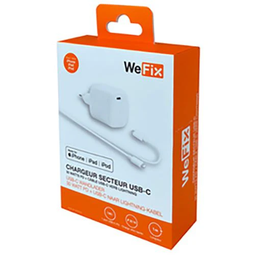 Carregador Wefix 30W + Cabo USB-C para Lightning - Image 2