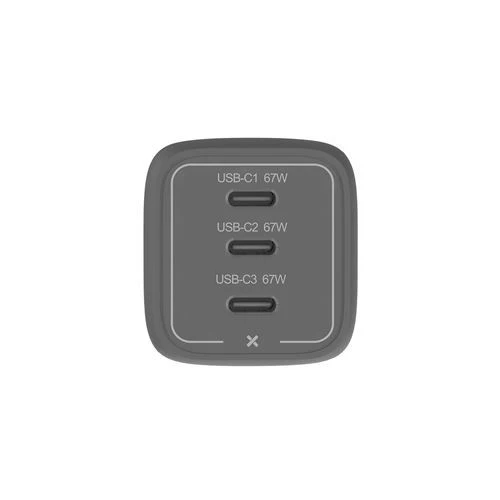 Carregador Wefix Pro GaN 67W 3x USB-C - Cinzento - Image 2
