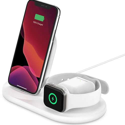 Carregador Wireless Belkin 3 em 1 - Branco - Image 3