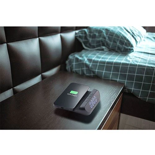 Carregador Wireless Cellularline com Relógio e Função de Alarme - Preto - Image 5
