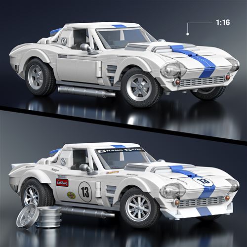 Carro Hot Wheels Speed  Corvette Grand Sport - Series Corvette - Set de Construção 918 Peças - Mega | Mattel Brick Shop - Image 4