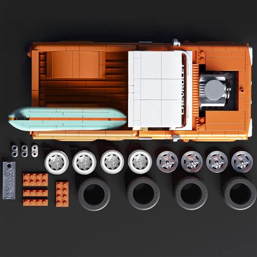 Carro Hot Wheels Speed Custom ´62 Chevy Pickup - Series Chevy - Set de Construção 858 Peças - Mega | Mattel Brick Shop - Image 3