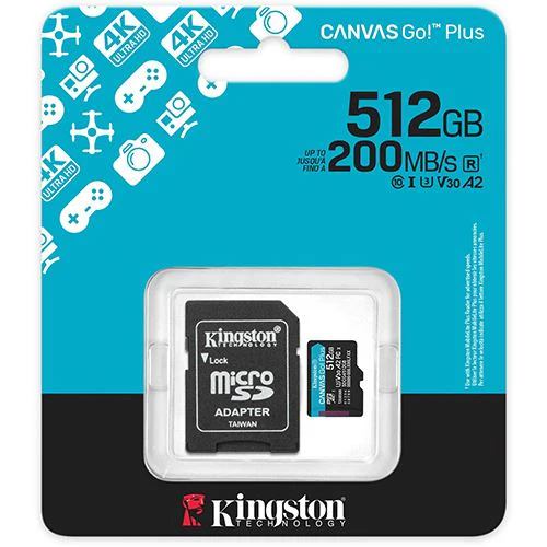 Cartão de Memória MicroSDXC Kingston Canvas Go! Plus Gen4 - 512GB - Image 3