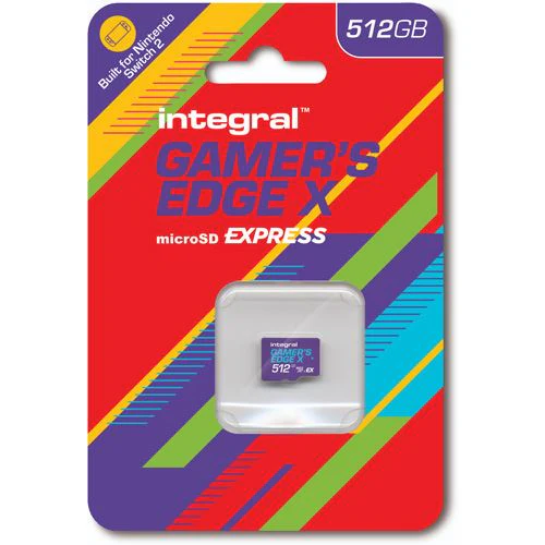 Cartão de Memória Integral Gamer's Edge MicroSD Express Nintendo Switch - 512GB