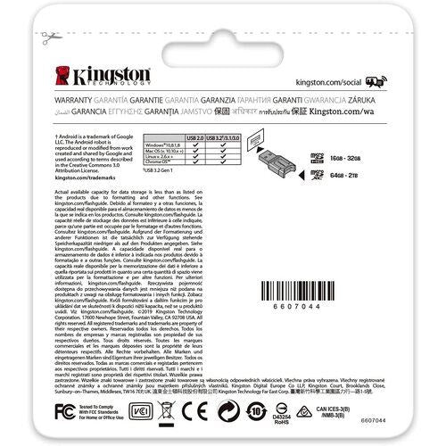 Cartão Micro SDXC Kingston 64GB React Plus + Adaptador Classe 10 U3 285MB/s - Image 4