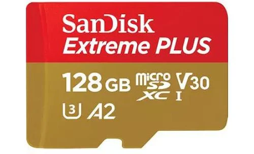 Cartão de Memória MicroSDXC SanDisk Extreme Plus Classe 10 - 128GB V30 A2 U3 200 MB/s
