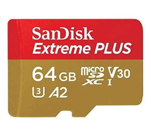 Cartão de Memória MicroSDXC SanDisk Extreme Plus Classe 10 - 64GB V30 A2 U3 200 MB/s