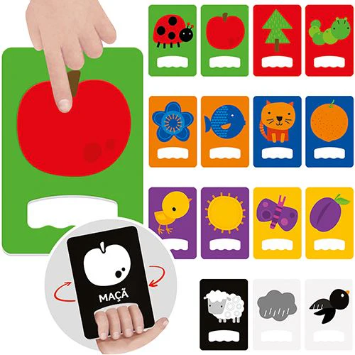 Cartas Táteis para Bebés - Flashcards Alto Contraste - Headu | Sig Toys - Image 2