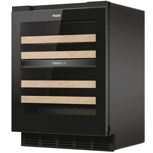 Cave de Vinho Encastrável Haier HUC44GDEH1 | 81,6x59,7x57,5 cm | 44 Garrafas | Duas Zonas de Temperatura | E | Preto - Image 2