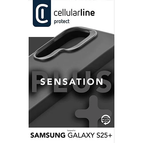 Capa Silicone Cellularline Sensation Plus para Samsung Galaxy S25+ - Preta - Image 4