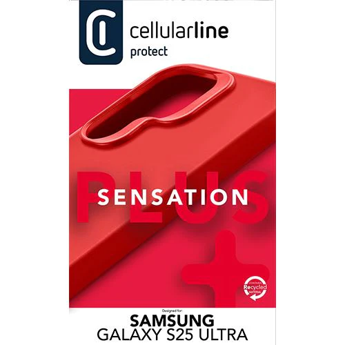 Capa Silicone Cellularline Sensation Plus para Samsung Galaxy S25+ - Vermelha - Image 4