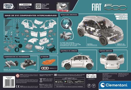 Ciência e Jogo Build Laboratório de Mecânica: Fiat 500 Eléctrico - Clementoni - Image 9