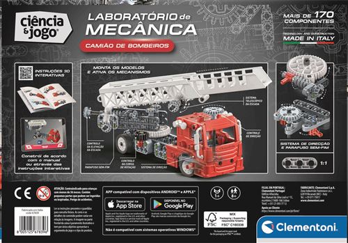 Ciência e Jogo Laboratório de Mecânica: Camião de Bombeiros - STEM - Clementoni - Image 6