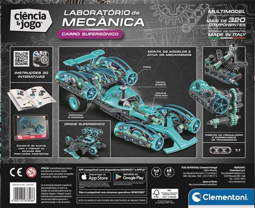 Ciência e Jogo Laboratório de Mecânica: Carro Supersónico - STEM - Clementoni - Image 3