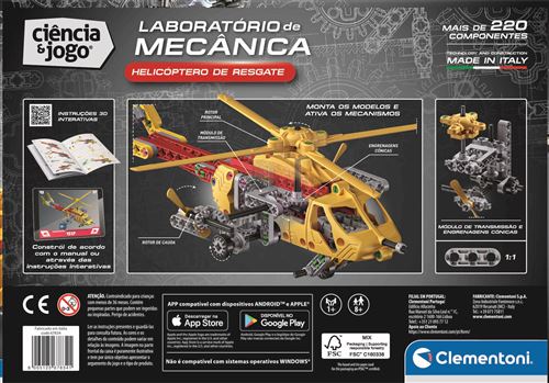 Ciência e Jogo Laboratório de Mecânica: Helicóptero de Resgate - STEM - Clementoni - Image 4