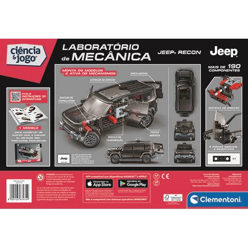 Ciência e Jogo Laboratório de Mecânica: Jeep Recon - STEM - Clementoni - Image 3
