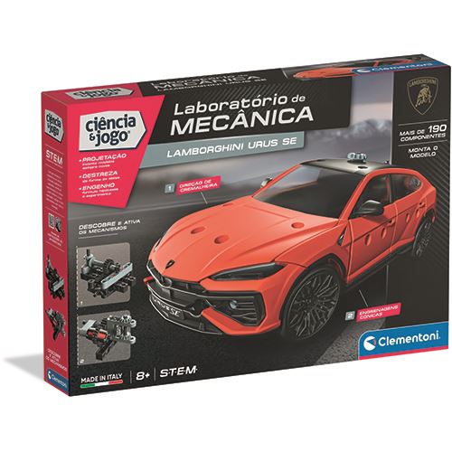 Ciência e Jogo Laboratório de Mecânica: Lamborghini Urus SE - STEM - Clementoni