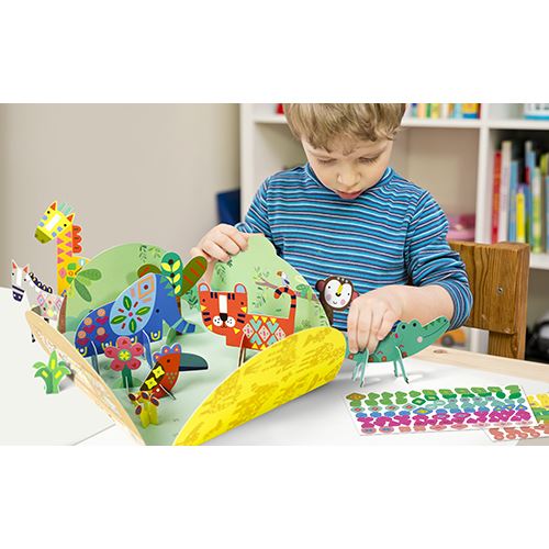 Cola e Brinca Animais do Safari - Stick 'N' Play Stickers - Avenir | Sig Toys - Image 2