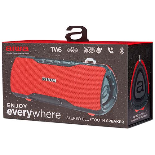 Coluna Bluetooth Aiwa BST-500 - Vermelha - Image 9