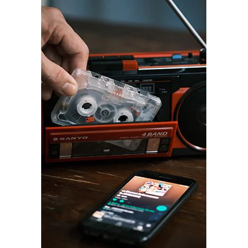 Coluna Bluetooth + Leitor de Cassetes NINM Lab - It's Real - Transparente - Image 13