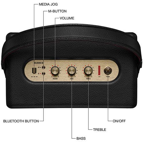Coluna Bluetooth Marshall Kilburn III - Black & Brass - Image 3