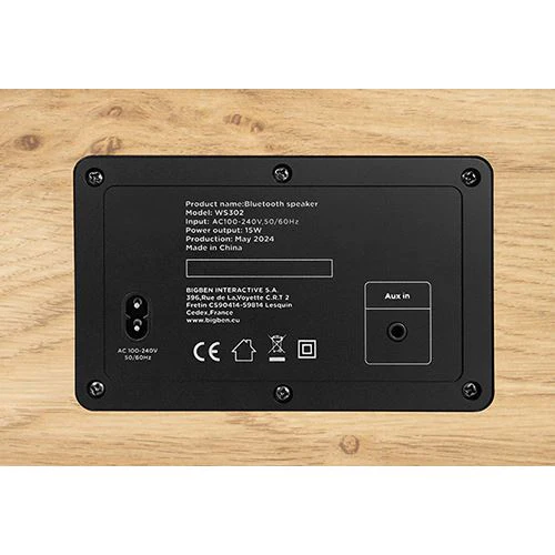 Coluna Bluetooth Thomson Cosy WS302 - Madeira / Preto - Image 4