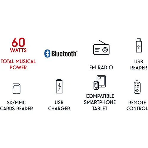 Coluna Bluetooth Thomson DS120CD - Preto - Image 6