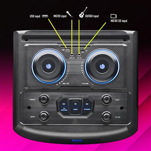 Coluna Portátil NGS Wild Dub 3  Boombox - 1200W - Image 6