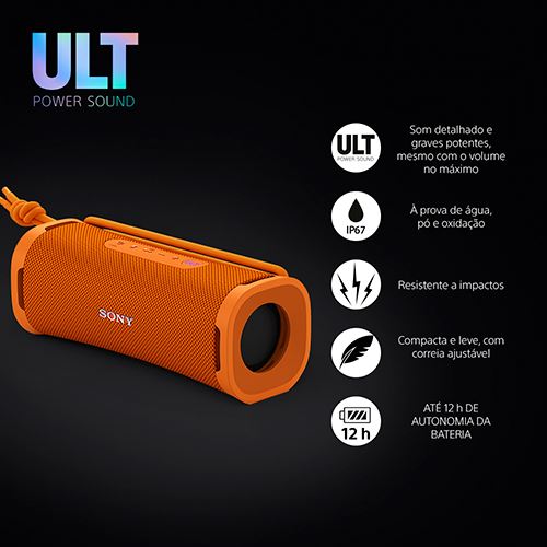 Coluna Portátil Bluetooth Sony Field 1 SRS-ULT10D - Laranja - Image 6