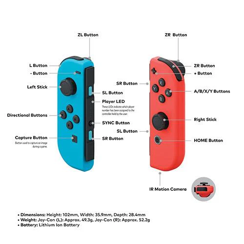 Nintendo Switch Conjunto Comandos Joy-Con Cinzento (Esquerdo+Direito) - Image 2