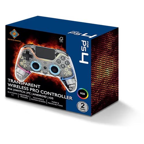Comando sem Fios Deltaco 4222235 para PS4 | Multiplataforma - Transparente - Image 10