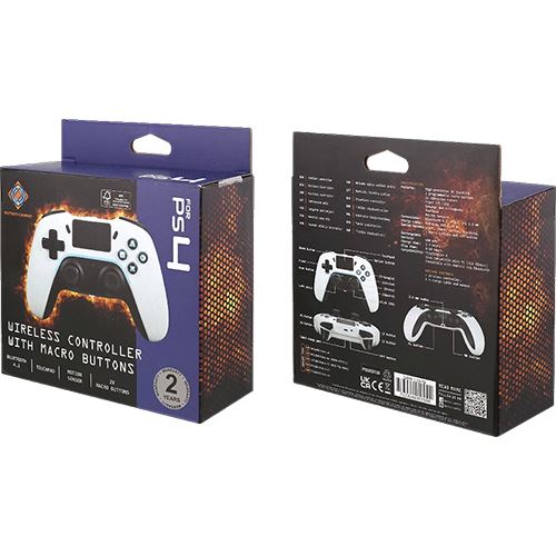 Comando sem Fios Deltaco GAM-139-W para PS4 | Multiplataforma - Branco - Image 8