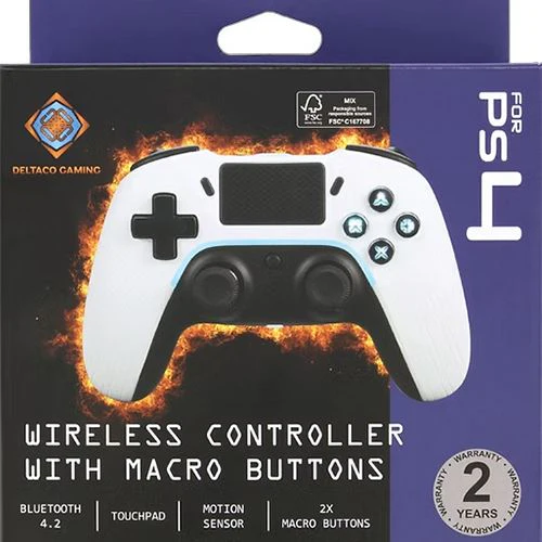 Comando sem Fios Deltaco GAM-139-W para PS4 | Multiplataforma - Branco - Image 9