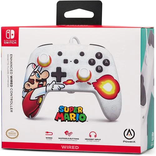 Comando Switch PowerA com fios - Fireball Mario - Image 7