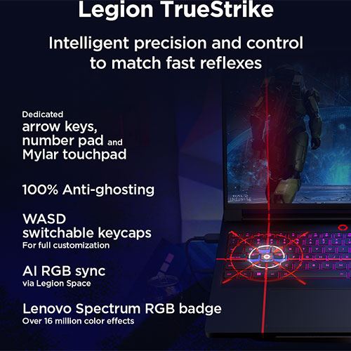 Computador Portátil Gaming Legion Pro 7 16IAX10H-834 | OLED 16'' | GeForce RTX™ 5090 | Intel® Core™ Ultra 9 275HX | 64GB | 2TB SSD - Image 13
