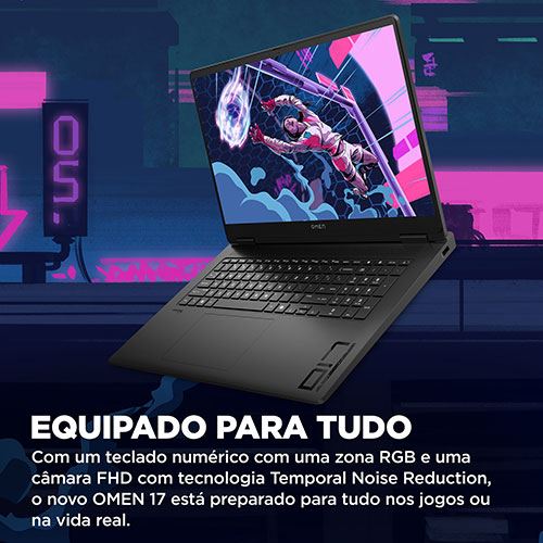 Computador Portátil Gaming OMEN by HP 17-db1005np | 17'' | NVIDIA® GeForce RTX™ 5060 | AMD Ryzen™ AI 9 365 | 16GB | 1TB SSD - Image 4