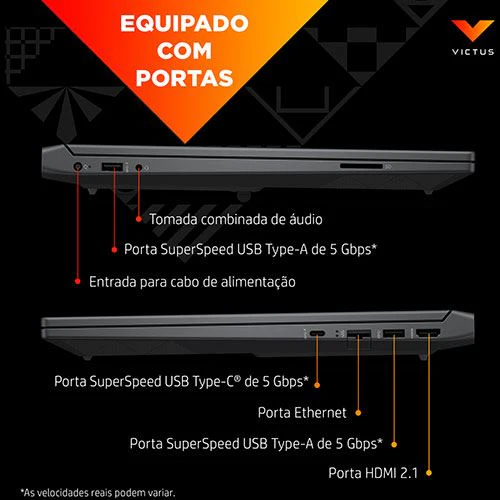 Computador Portátil Gaming Victus by HP 15-fb3002np | 15.6'' | NVIDIA® GeForce RTX™ 3050 | AMD Ryzen™ 5 8645HS | 16GB | 512GB SSD - Image 2